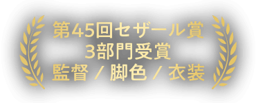 第45回セザール賞3部門受賞　(監督賞, 脚色賞,衣装デザイン賞)